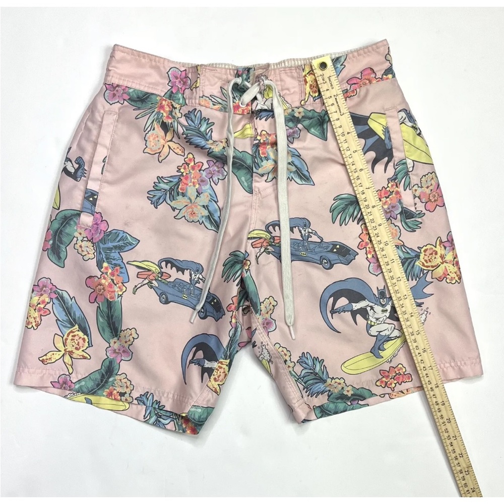 Batman Hawaiian Board Swim Trunk Shorts DC Comics - Picture 7 of 8